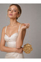 Gold Shk321 Flower-Shaped, Metallic Look, Evening Dress, Clutch, Hand and Shoulder Bag - 7