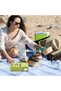 Portable Camping Stove, 3500W Cassette Furnace with Multi-Stage Fire Control, Lime Green Windproof Design, Electronic Ignition, Embedded Tank Installation for Outdoor Activities - 3