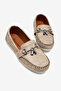 Boy's Beige Comfortable Thermo Sole Buckle Loafer - 3