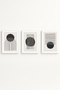 White Wooden Framed 3-Piece Bohemian Painting Set Huhu213 - Triple Painting Set White Frame