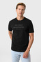 Relaxed fit printed black crew neck t-shirt