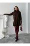 Women's Premium High-Neck Sweater and Pleated Mini Skirt Knitwear Set - 2