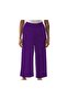 Women's Casual Wide Legged Plazzo, Wide-Leg Flowy Trousers (UAE/KSA, Alpha, M, XXL, Regular, Regular, Dark Purple)