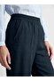 Elastic Waist Linen Blend Women's Trousers (S6) - 3