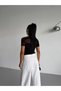 Women's Black One-Shoulder Transparent Tulle Detailed Stylish Sandy Blouse Hzl26S-Fry123871 - 6