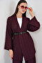 Women's Kimono Pants Double Set - Burgundy 1408 - 3