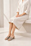 Stary Women's Beige Stone Detailed Square Toe Thick Heeled Slippers - 2