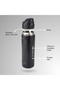 20" School Bag for Boys w/ Stainless Steel Water Bottle 710ml – Fast & Fearless Black - 3