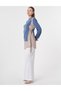 Shirt Detailed Rayon Sweatshirt Indigo - 2