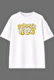 Summer Vibes Design Pre-Printed White Oversize T-Shirt