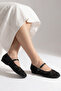 Women's Black Beaded Embroidered Summer Mesh Ballerinas |   Patterned Beaded Transparent Tulle Ballerinas |   Elegant and Stylish Design - 2
