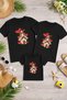 Mother Father Child Combination T-Shirt Cotton Oversize Family Combination T-Shirt (Products Sold Individually)