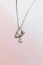 Sparkling Dangling Zircon Stone Butterfly Model Steel Necklace - 6
