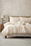100% Cotton Buldan Fabric Double Duvet Cover Set 200X220 Natural Breathable Soft Textured - 2