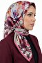 Women's Pink Floral Patterned Organic Soft Cotton Shawl
