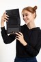 Stylish Laser Patterned Women's Wallet Modern Hand Bag for Practical Use Black Wallet - 7