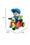 Cartoon Boy Tricycle Friction Toy Car – Push & Go Three-Wheel Vehicle with Character Figure in Blue & Orange - 4
