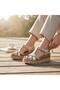 26340200 Women's Genuine Leather Padded Sole Casual Sandals