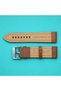 24mm Genuine Tan Color Thick Watch Strap - 2