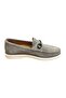 Beige Suede Buckle Men's Shoes - 2