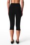 Women's Cotton Sports Twisted Waist Capri Legging - Black - 3