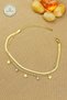 316L Steel Anklet - Italian Crushed Chain with Star Stone Combination 316L Steel Anklet 21+5cm - 6