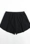 Women's Black Modern Cut Skirt with Slits, Stylish Look, Swim Shorts - 6