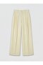Xside Striped Linen Blend Pleated Women's Trousers - 5