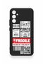 Samsung A34 Compatible Fragile Patterned Silicone Case - 2