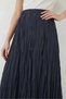 Women's Standard Wrinkled Navy Blue Skirt - 7