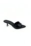 Women's Black Patent Leather Thin Heeled Slippers – Stylish Open-Toe Casual and Formal Mule Slippers Vdz01022 - 6