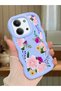 Redmi 15C 4g Compatible Case Camera Protector Blue Silicone Couple Phone Case Floral Pattern