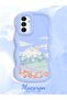 Samsung Galaxy A04S Compatible Case Camera Protector Blue Silicone Couple Phone Case Landscape Pattern - 2