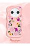 Redmi A3 Pro Compatible Case Camera Protector Pink Silicone Couple Phone Case Floral Pattern - 2