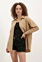 Women's Basic Oversize Cotton Biscuit Shirt