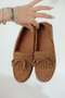 Artux women's studded genuine suede loafer shoes - tan - 4