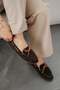 Alfa Women's Genuine Suede Loafer Shoes Brown