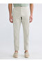 Beige Slim Fit Gabardine Men's Chino Trousers - 2