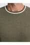 Khaki Slim Fit 100% Cotton Crew Neck Knitwear T-Shirt 50328164-Vr027 - 6