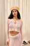 Yenka Basic Thin Pink Knitwear Crop - 2