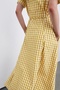 Gingham Midi Length Woven Dress with Tie Detail Ss26El0040 - 3