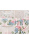 Girl's Floral Patterned Tulle Sleeves Summer Dress White Blue Pink - 3