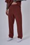 Men's Relaxed Linen Look Trousers Plum