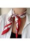 Women's Premium Patterned Shawl-Silk Satin Textured Scarf - 6