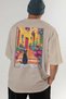For the Love of Cats 55 Cats Printed Beige Oversize T-Shirt 100% Cotton Unisex Cat Lover Premium Design - 6