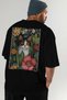 For the Love of Cats 6 Cats Printed Black Oversize T-Shirt 100% Cotton Unisex Cat Lover Premium Design - 8