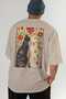 For the Love of Cats 82 Cats Printed Beige Oversize T-Shirt 100% Cotton Unisex Cat Lover Premium Design - 6
