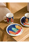 Lcw Home Mixed New Year's Themed Printed Porcelain Coffee Cup Set for 2 People
