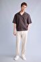 Boxy Fit Apaş Collar Woven Short Sleeve Shirt H3964Ax26Sm - 2