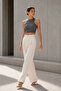 Women's Gray Corded Crop Tank Top - 3
